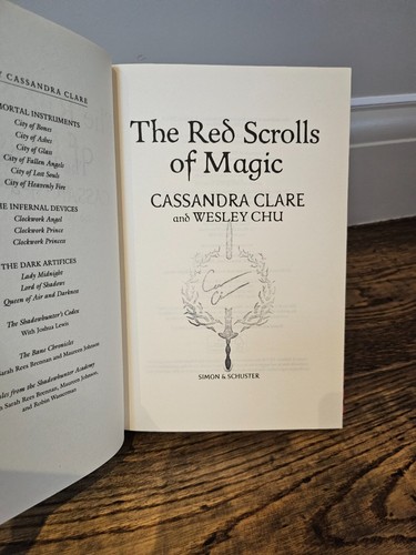 The Red Scrolls of Magic by Cassandra Clare, Wesley Chu (Hardcover, signed, 1st) - Picture 2 of 3