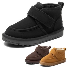 Boys Girls Kids Snow Boots Ankle Boots Faux Suede Fur Lined Casual Boots