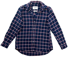 Grayson The Hero Womens Size 01 Flannel Shirt Plaid Long Sleeve 100% Cotton