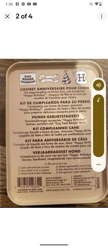 Kobe Happy Birthday Dog Birthday Kit by Kikkerland Sealed - Picture 3 of 6