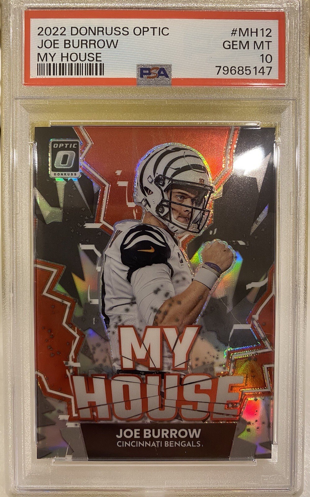 2022 Donruss Optic Joe Burrow My House Holo PSA 10