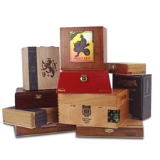 SET OF 40: Empty WOODEN Cigar Boxes [Set/40]