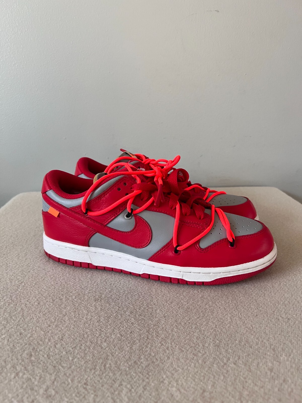 OFF WHITE X NIKE Off White x Nike Dunk Low taglia 8 5 rosso università CT0856 600