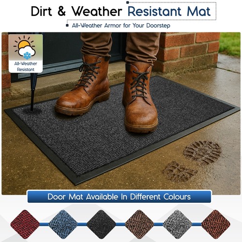 Heavy Duty Door Mat Non Slip Washable Dirt Trapper Hallway Kitchen Barrier Mat - Picture 24 of 60