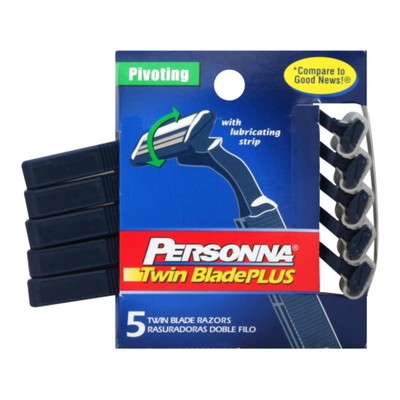 Personna Disposable Razors With Lubricating Strip Twin Blade Plus 5 Pack