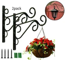 2Pcs Hanging Plant Bracket Wall Plant Hook Heavy Duty Hangers Flower Pot Lantern