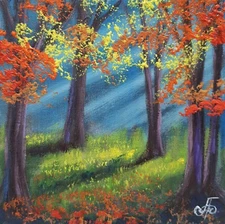 Landscape Original Hand Painted Wall Art Home Decor Gift Autumn Ukrainian Artist