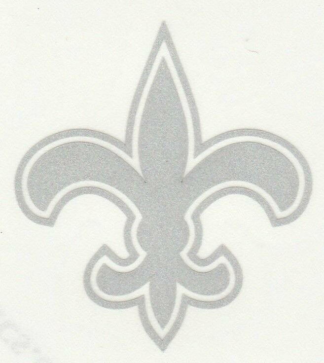 REFLECTIVE New Orleans Saints helmet decal sticker window sizes to 12 reflective-new-orleans-saints-helmet-decal-sticker-window-sizes-to-12-ebay