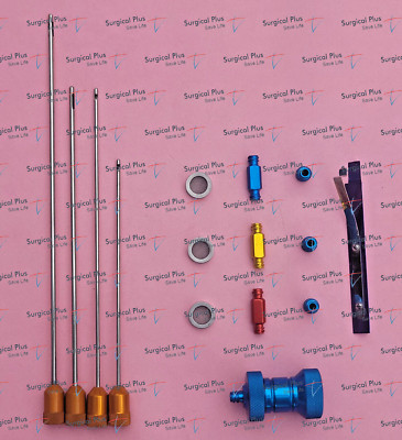 Set Of 15 Ghavami Gluteal Luer Lock Cannulas Kit Fat Graft Liposuction Lipo