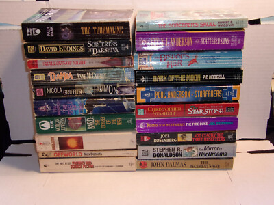 Lot of 20 Assorted SciFi Fantasy PB Lot Used McCaffrey Eddings Stasheff 