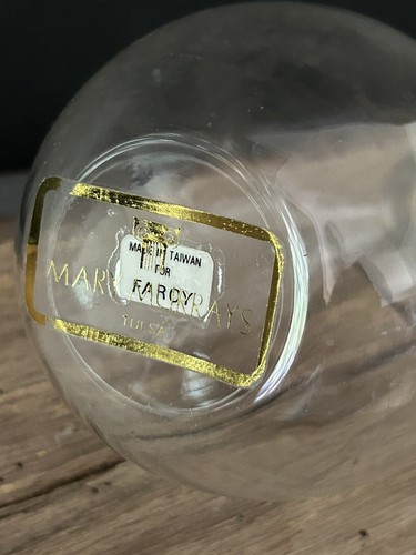 Bottiglia decanter profumo vetro Faroy trasparente vintage tappo cuore smerigliato Taiwan alta - Foto 4 di 5