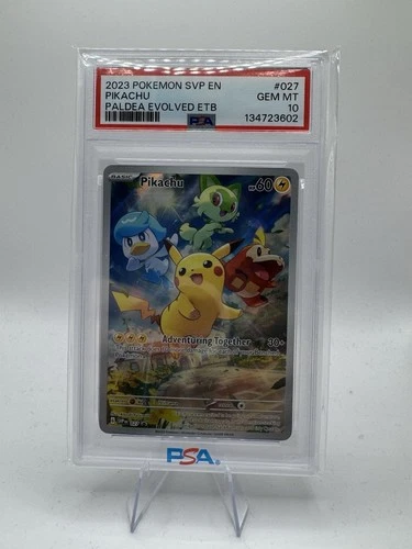 2023 POKEMON SVP PALDEA EVOLVED ETB PROMO #027 PIKACHU PSA 10
