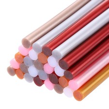 30pcs Mini Hot Glue Gun Sticks 0.28"x4" for Glue Gun, Metallic 6 Colors 0.25 per stick