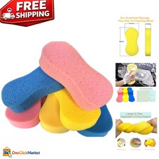 6 Pack Car Wash Sponges,Macroporous and High Density Large Sponge, All-Purpose E