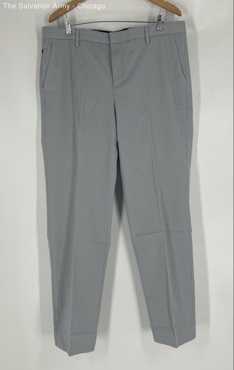 Dockers Mens Gray City Tech Flat Front Straight Fit Trouser Pants Size 38X34