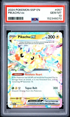 Pikachu ex graded PSA 10 for sale on eBay