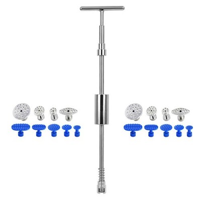 LadyRosian Paintless Dent Repair Puller Dent Puller T-Bar 18Pcs Tool with Rem...