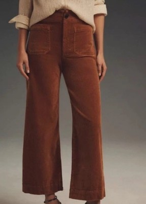 NWT Anthropologie Maeve Colette Cropped Wide-Leg Corduroy Pants  display picture 1