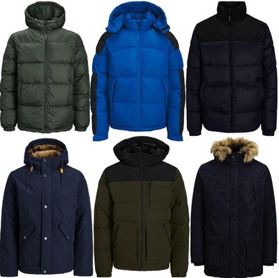Jack & Jones Jacke Herren Übergangsjacke Daunen Stepp Bomber Kapuze Plus BigSize