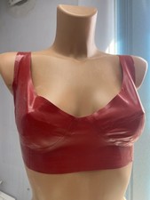  34” latex rubber Bra Fetish Wear kinky BDSM