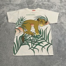 Vintage 90s The Lion King Disney AOP T Shirt Youth Medium Simba