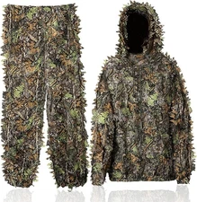 Ghillie Suit 3D Leafy Camo Camouflage Hunting Suits Woodland Gilly XL-XXL Hide