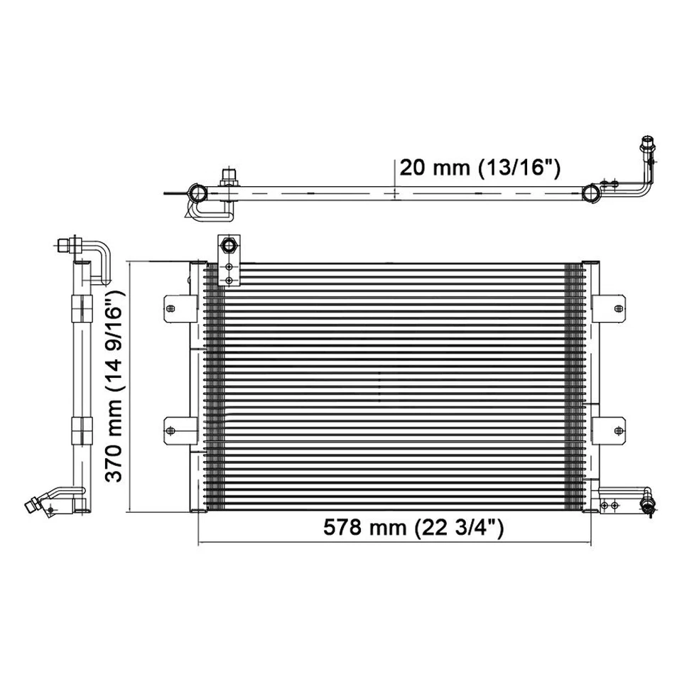 For Volkswagen Jetta 1993-1998 Reach Cooling 31-4645 A/C Condenser - Image 2 of 3