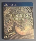 Final Fantasy XV 15 Deluxe Edition PlayStation 4 PS4 SteelBook CIB (Mint Discs)