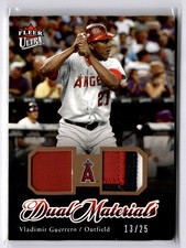 2007 Ultra Vladimir Guerrero Dual Materials Game Worn 3 Color Patch /25