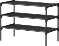 Ink Black ULSH023BH01, Non-Woven Fabric Shelves, Metal Frame, Entryway, 11.