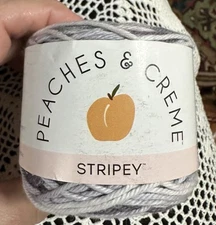 Peaches & Cream Cotton Yarn Stripey/Ombre Flannel 262017 2 Oz