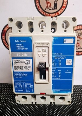 EATON FD3100 100AMP 3 Pole 25k Circuit Breaker SHIPS SAME DAY
