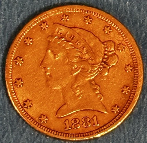1881 $5 Liberty Head Gold Coin