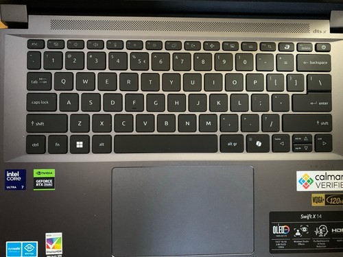 Acer SFX14-72G-77NJ Swift X 14 Intel Ultra 7 155H RTX 4060 - 16GB 1TB W11H OLED - Picture 2 of 7