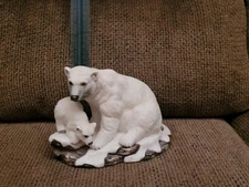 Polar Bear figurine- mother & cub-vintage