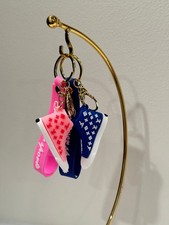 Stylish Sneaker Keychain Set Forever Sports Shoe Charm Pink Blue Cute set