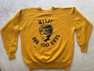 Vtg 1975 Mitzi Gaynor ''Mitzi and 100 Guys'' CBS TV Promo Sweatshirt Gold Raglan