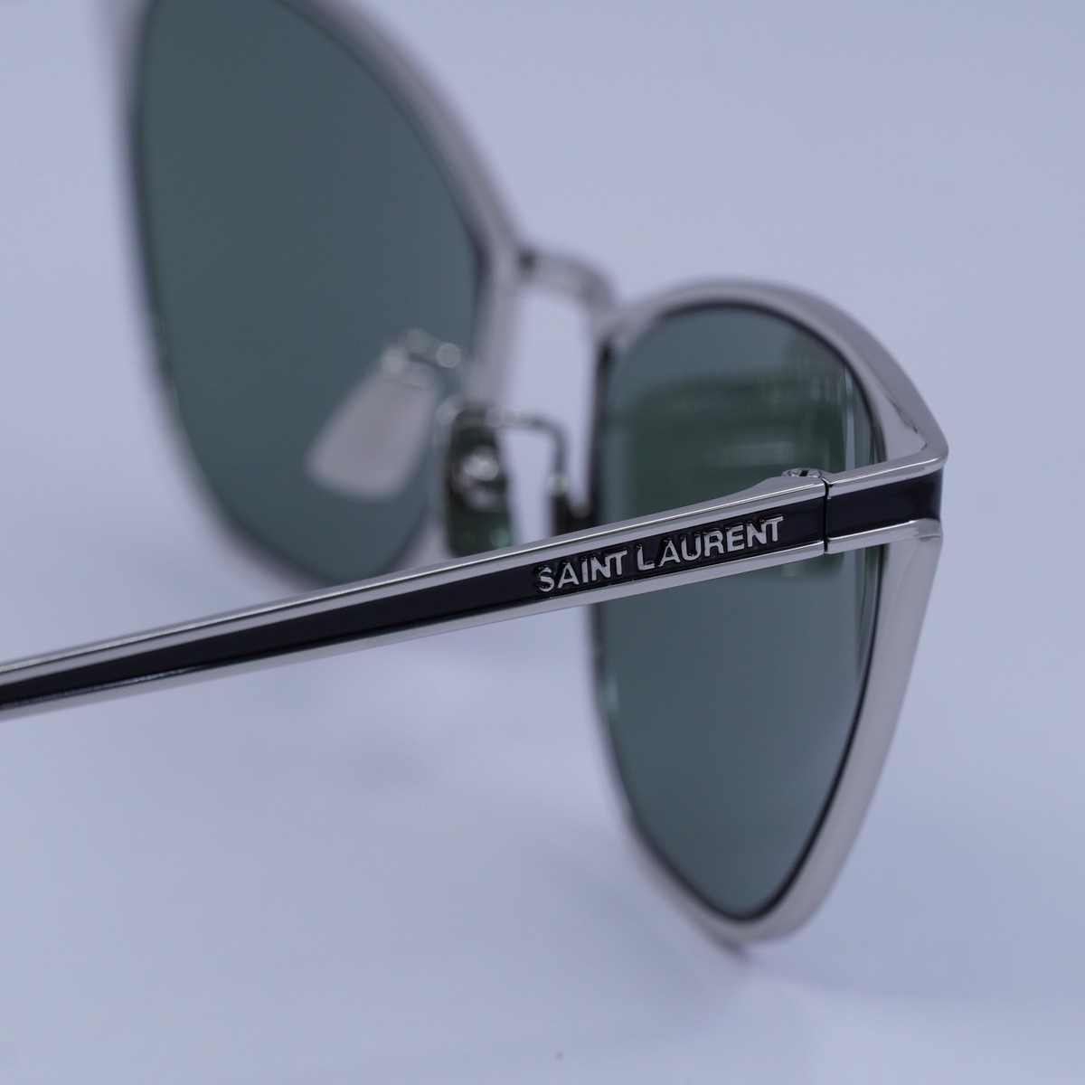 Saint Laurent SL409 003 Cat Eye Sunglasses - Silver/Black/Green s-l1200.jpg main image 3