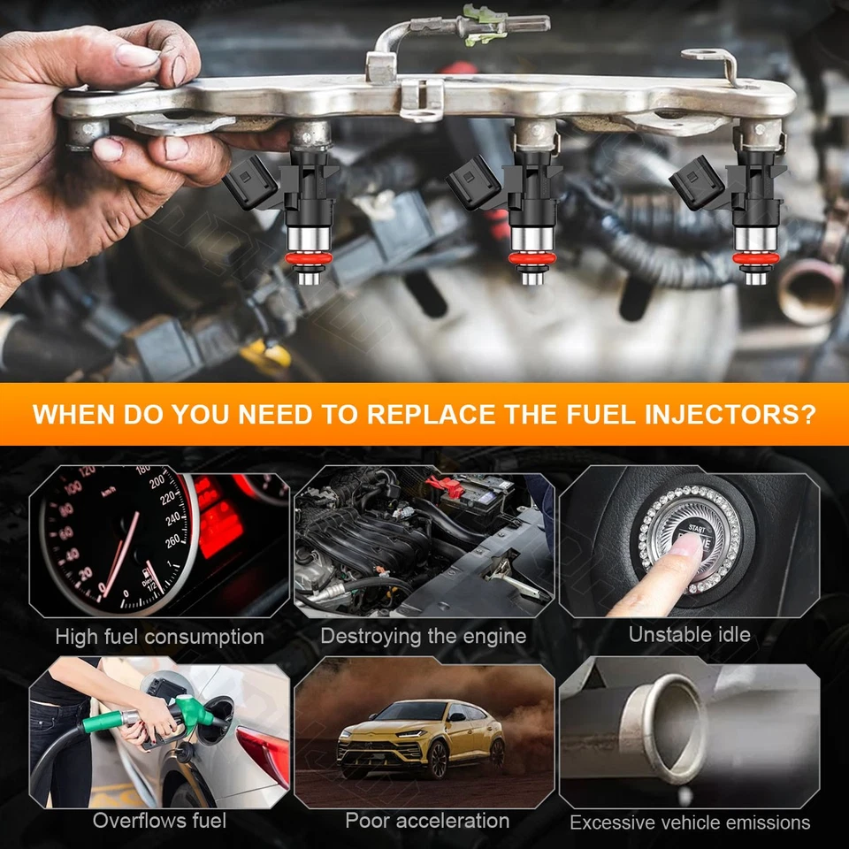 Set of 6 Genuine Fuel Injector For 2011-2017 Dodge Journey 3.6L V6 - Изображение 4 из 4