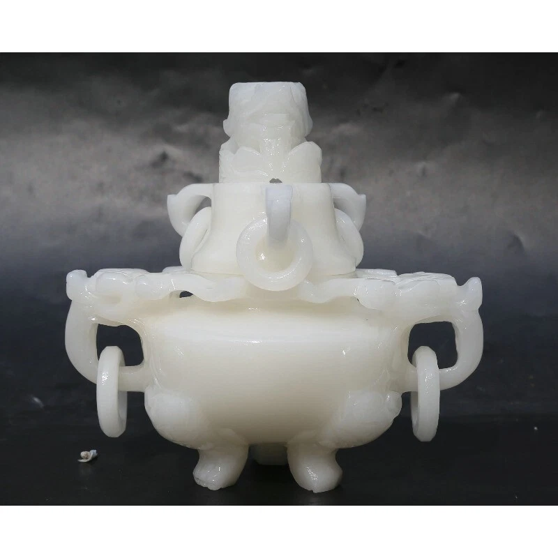 2634❣️ 白玉香炉　中国青海 白玉中国古董香炉| eBay