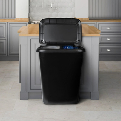 XL Dual Function Trash Can 30 Gal Capacity W/ Divider Kitchen Garage Use