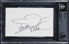 Sidney Poitier In The Heat of the Night Signed 3x5 Index Card BAS Slabbed 3