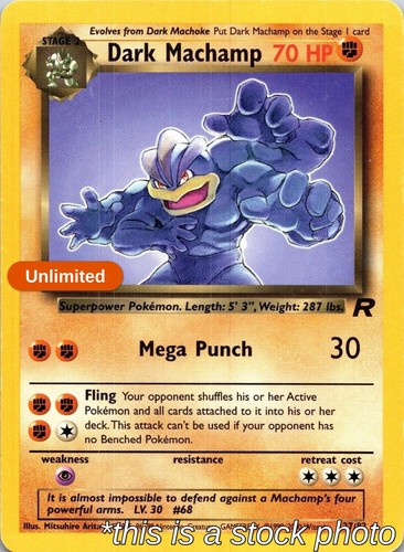 Unlimited - Dark Machamp (27) - 27/82 - Team Rocket - LP