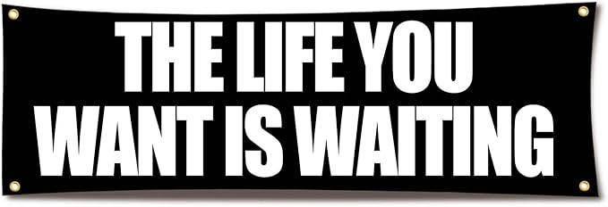 Inspirational Home Garage Wall Decor Gym Flag Banner 71x24 Fitness Wall Decor