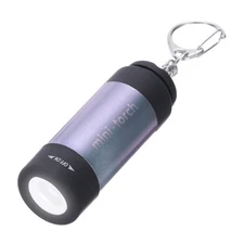 Mini Keychain Flashlight, USB Rechargeable Flashlight Torch, Purple