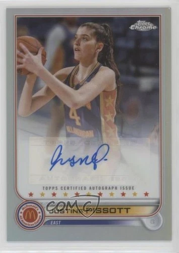 2022 Topps Chrome McDonald's All American Justine Pissott #CA-JPI Auto 1a3q