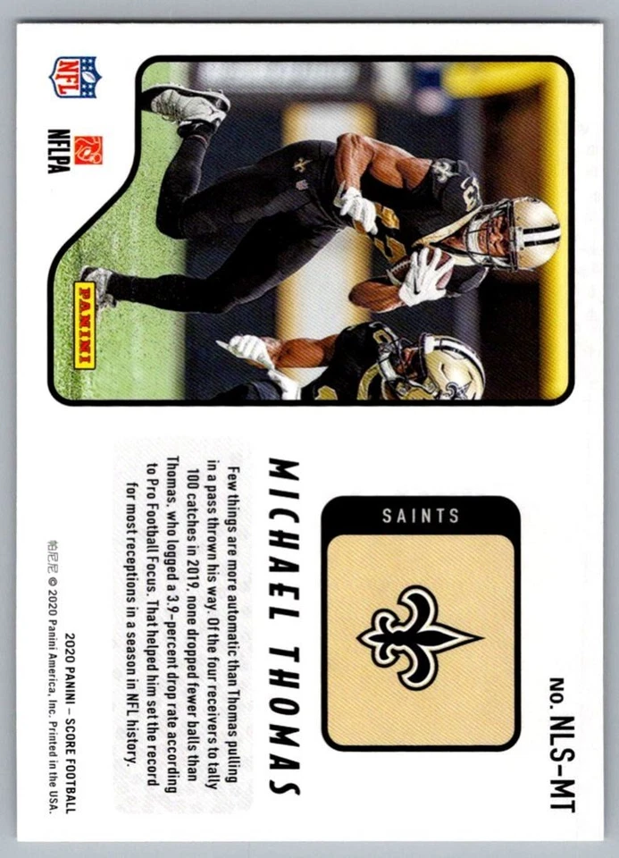 2020 Score Next Level Stats Gold Michael Thomas New Orleans Saints #NLS-MT - Image 2 of 2