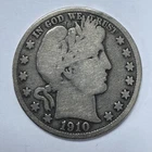 1910-P Barber Half Dollar 50c 90% Silver