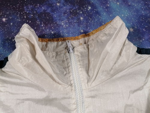 Chaqueta Slade Shell Grande Blanco Dorado Azul Cremallera Completa Vintage Años 90 Festival Retro - Imagen 3 de 16
