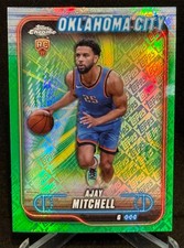 2024-25 Topps Chrome NBA Ajay Mitchell #132 RC Thunder Topps Logofractor
